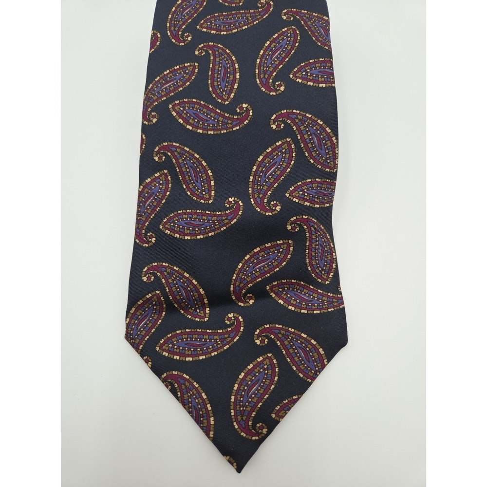 Boston Trader's 100% Silk Paisley Print‎ Tie - made in USA